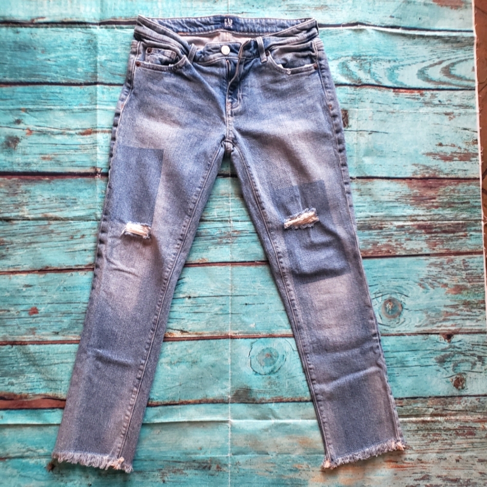 Gap Girlfriend medium indigo denim jeans size 24